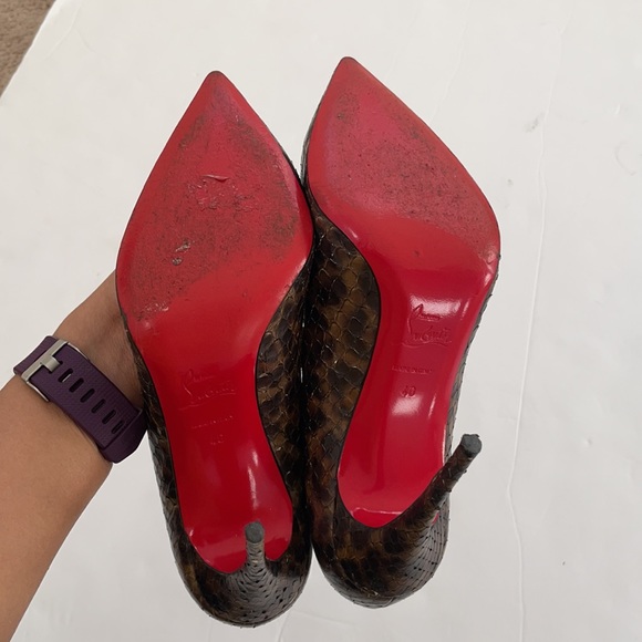 Christian Louboutin Pigalle Follies 100 python leo multi stiletto pumps 40 - Picture 10 of 12